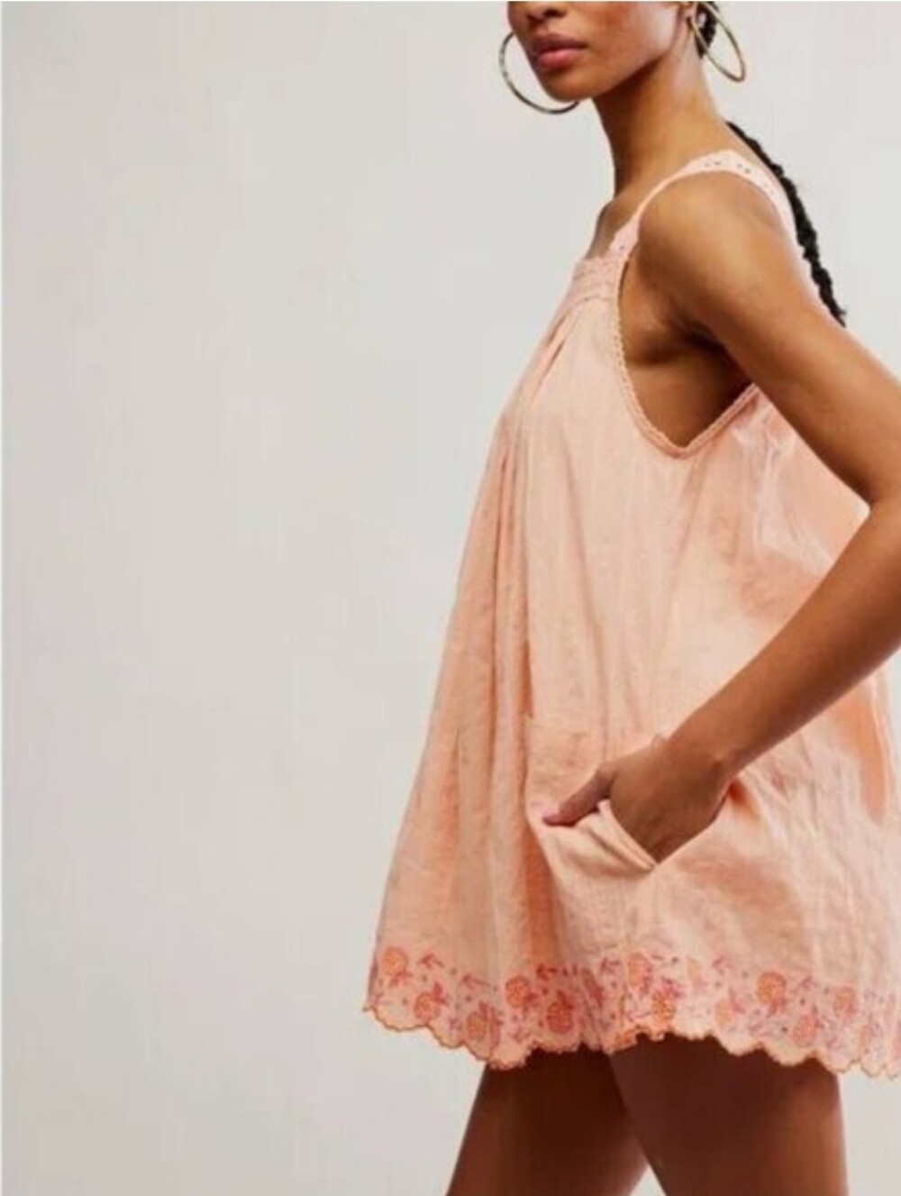Women's Pink Latecia Smocking Detail Babydoll Mini Dress S NWT - Picture 5 of 15